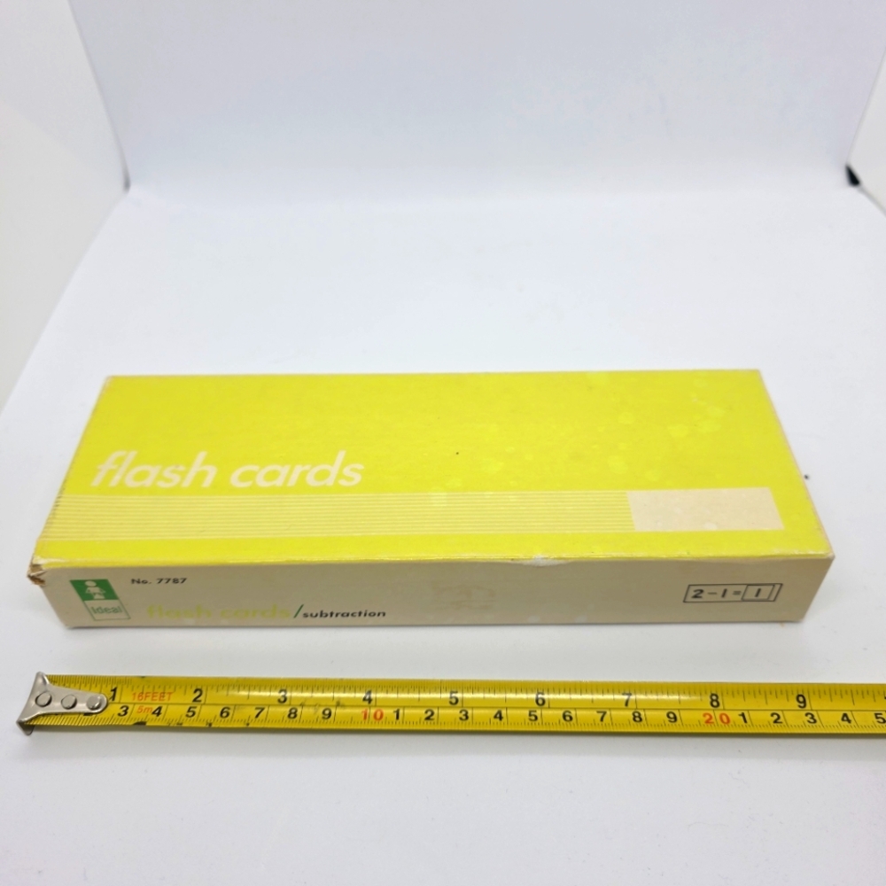 Vintage Ideal School Supply Co Subtraction Flash Cards No 7787 Classroom